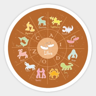 Libra, 2, Zodiac, Astrology, Horoscope, Stars, Sun-and-moon. Birthday, Valentines-day, Holidays, Sticker